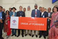  सञ्चालनमा आएको २६ महिनापछि पोखराबाट नियमित अन्तर्राष्ट्रिय उडान सुरु 