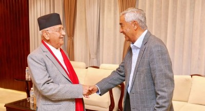 प्रधानमन्त्री ओली र कांग्रेस सभापति देउवाबीच भेटवार्ता