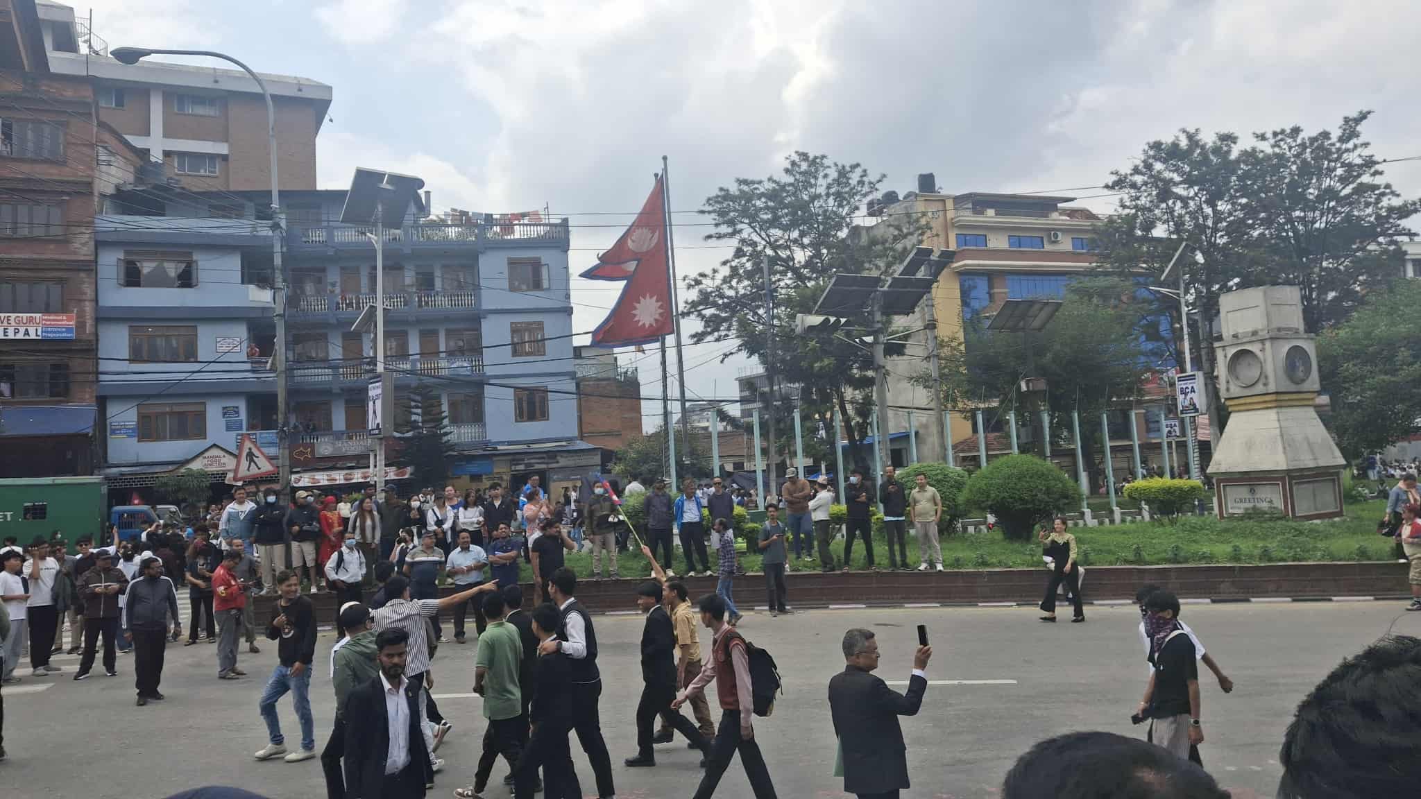 प्रर्दशनको दोस्रो दिन  : नयाँ बानेश्वर क्षेत्रमा अश्रुग्याँस प्रहार